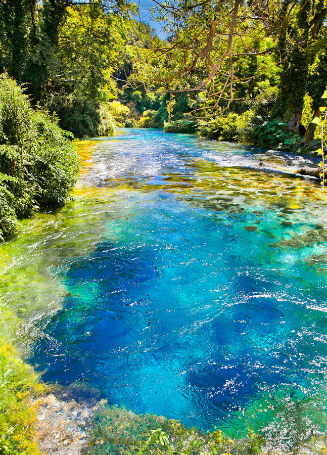 Blue Eye is a water spring discharge between 2 and 18 m3 / s. Delvine district, Albania.