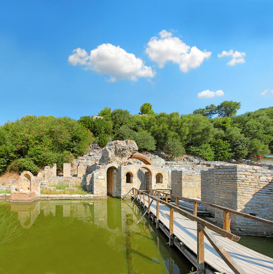 Archeological site of Butrint in Albania. The Sanctuary af Asclepius at Butrint, World Heritage Site by UNESCO
