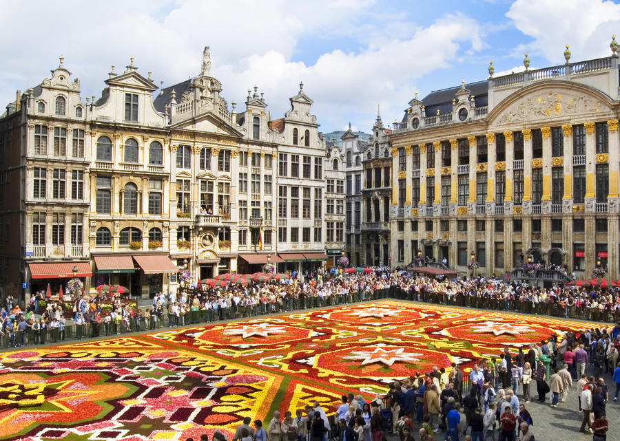 Flower Carpet in Brussels view from the City Council N2