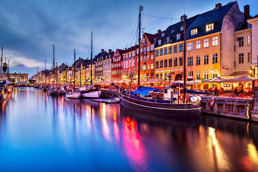 View of Nyhavn, Copenhagen, Denmark