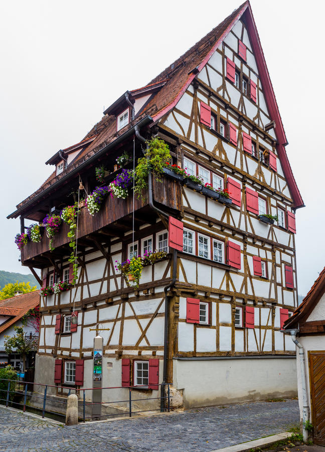 Small town in Germany - Blaubeuren with the lake Blautopf