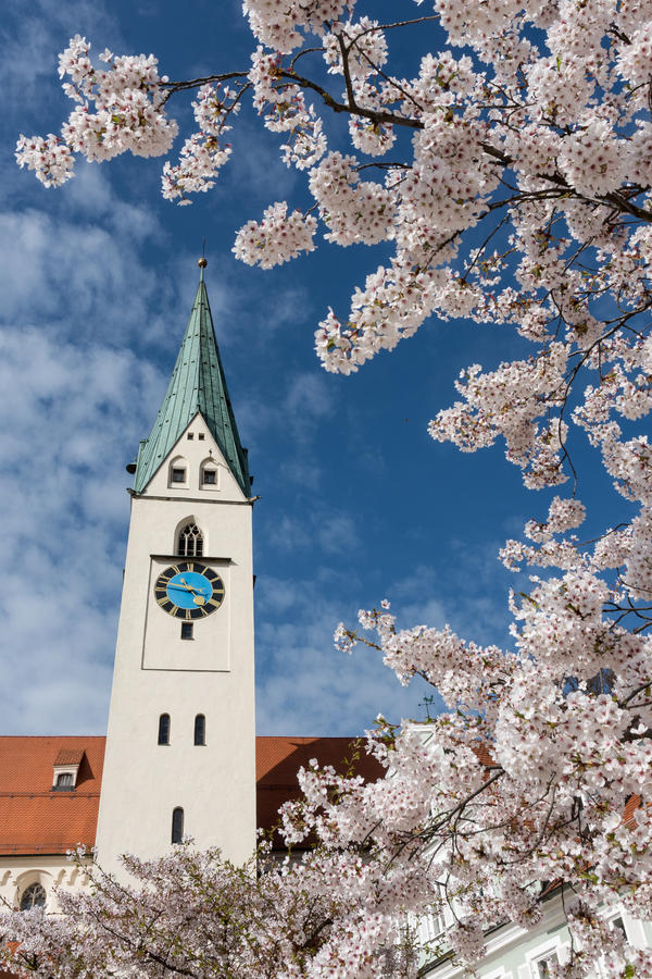 St. Mang Church in Kempten in spring