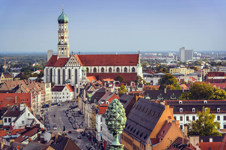 Augsburg, Germany skyline.