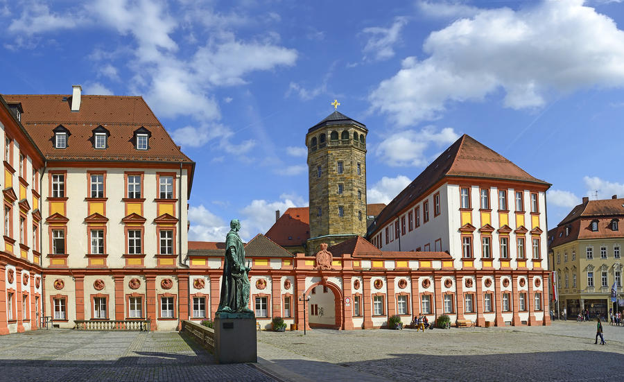 Old Castle of Bayreuth, Germany. Bayreuth is famous for its annual festival for operas of Richard Wagner.