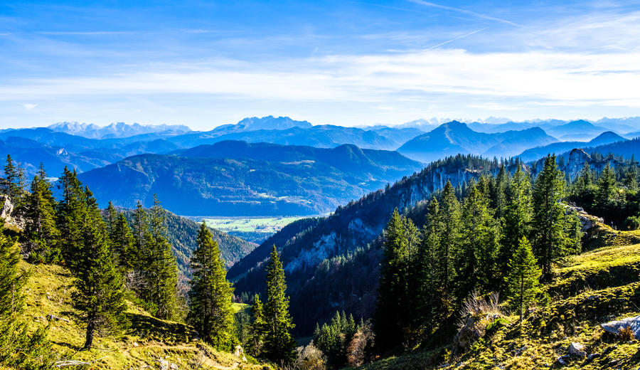 kampenwand mountain at the chiemsee lake in bavaria