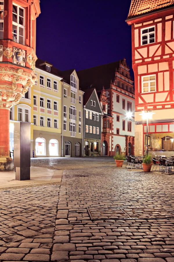 Night scenes of Coburg in Germany