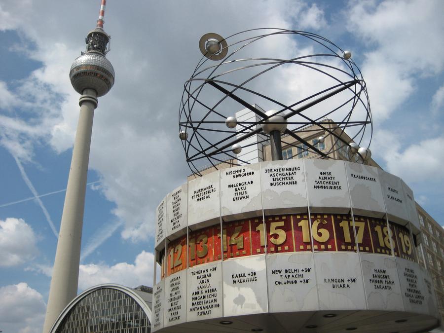 Fernsehturm, Weltzeituhr, Alex, Alexander Platz, Berlin, Deutschland