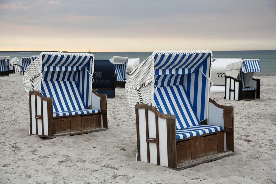 beach chair at Baltic Sea