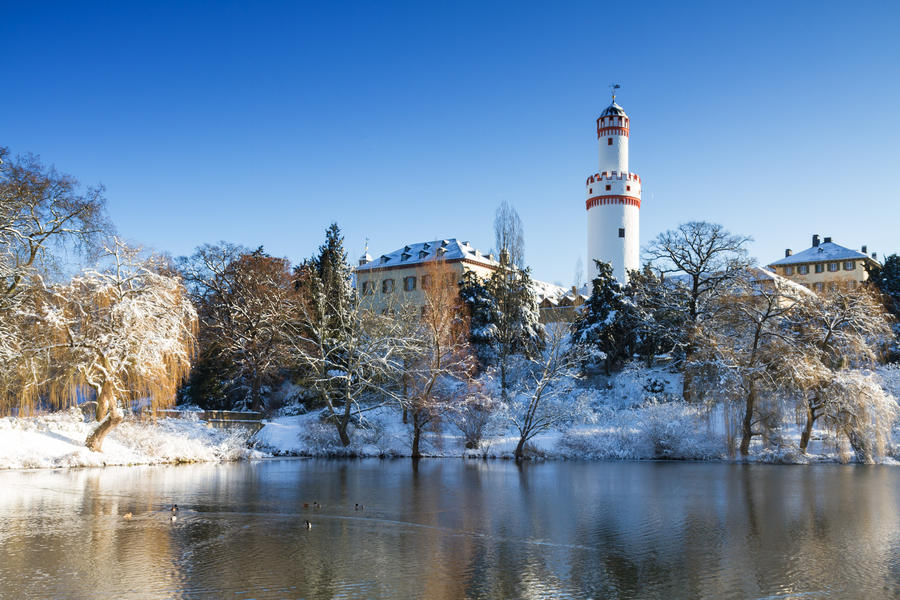 Castle Bad Homburg in the winter, Hesse, Germany