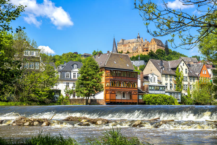 Marburg an der Lahn, Schloss und Lahn