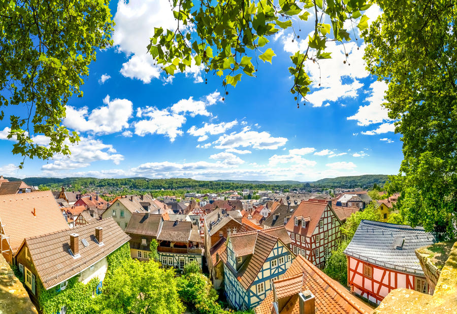 Marburg an der Lahn, Blick über die Altstadt