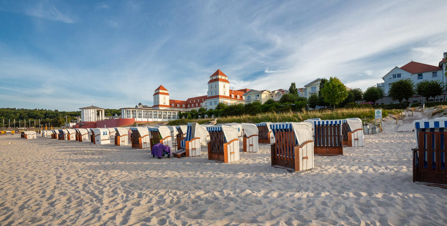 The Baltic sea spa Binz on the german island Rügen