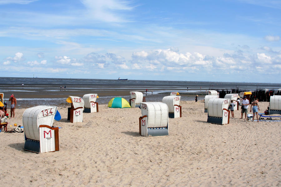 Setzen Sie Hütten in Cuxhaven auf den Strand