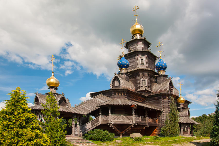 Wooden Russian church in Gifhorn.