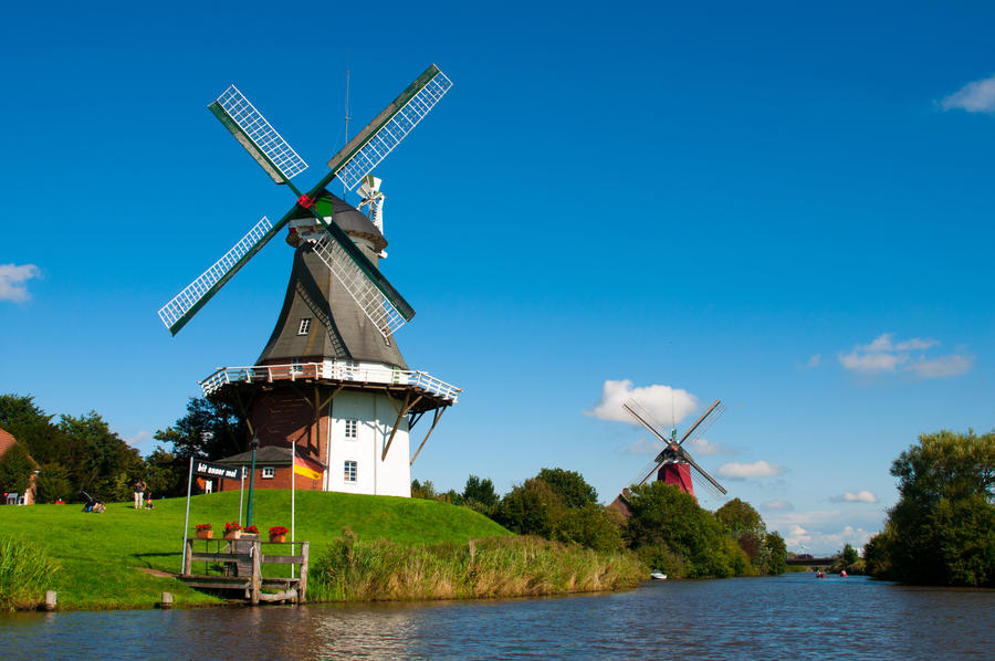 Twin windmills - Greetsiel - Germany