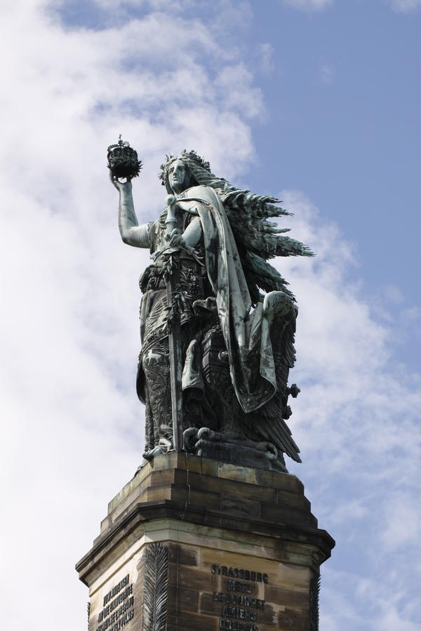 closeup of the Niederwald Monument in Ruedesheim in Germany