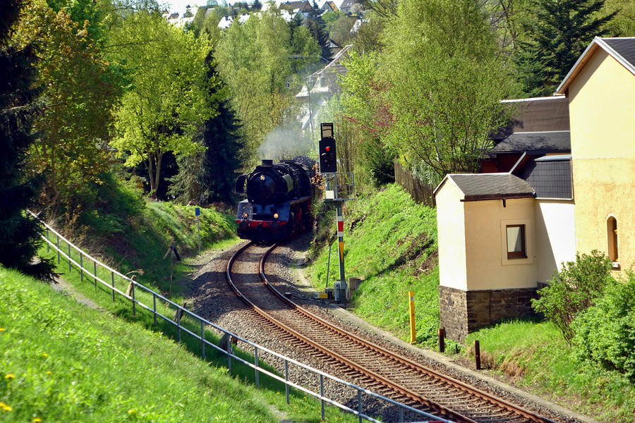 steam railway in annaberg-buchholz