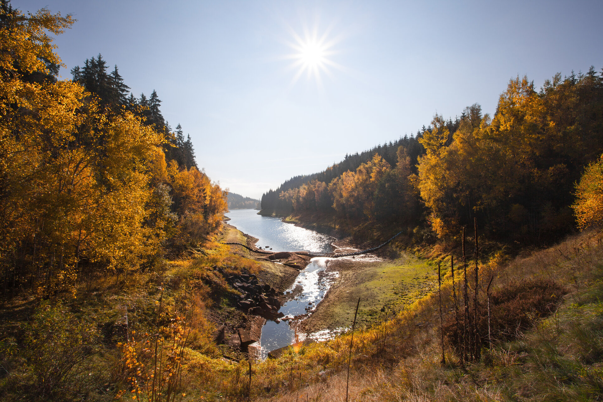 Autumn in german Mountains and Forests - During a hiking tour through german average mountains I took this landscape, panorama and nature photos. Close to Ore Mountains / Saxony and Bohemia.