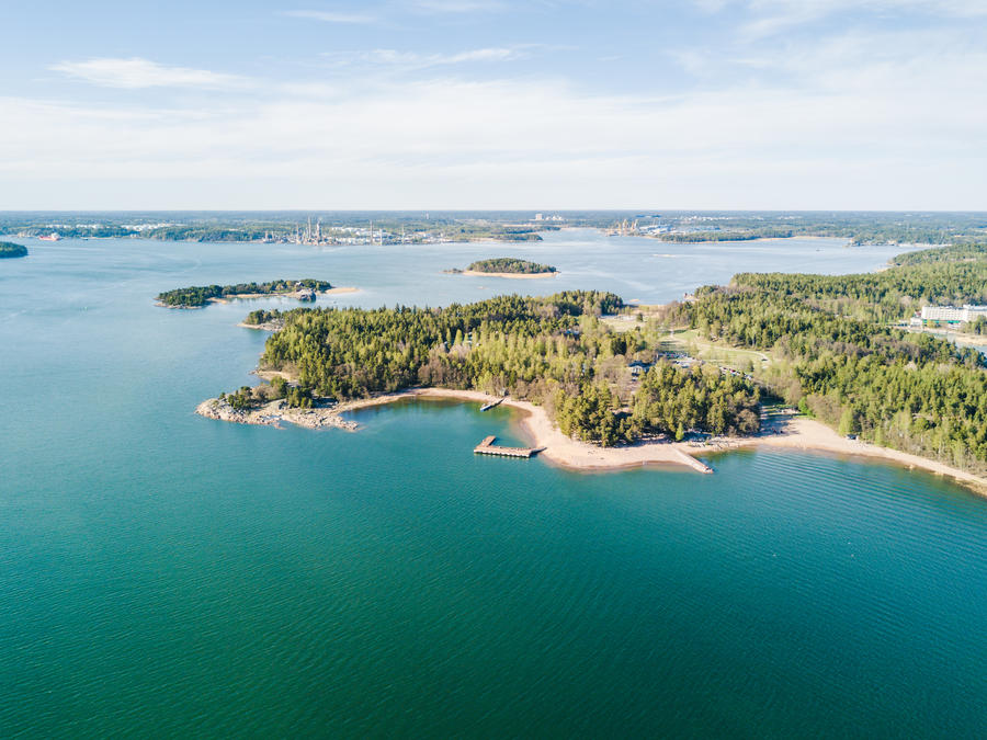 Aerial view of Ruissalo, Turku, Finland.