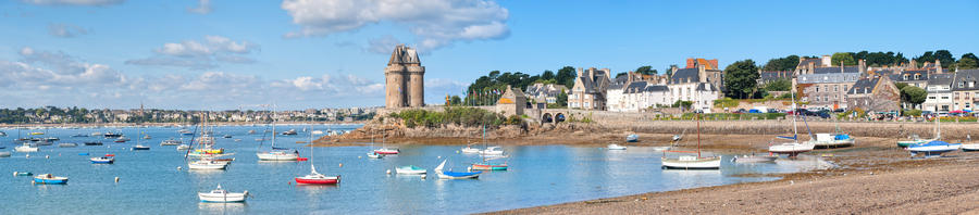 Panoramic view of St Malo, Brittany, France