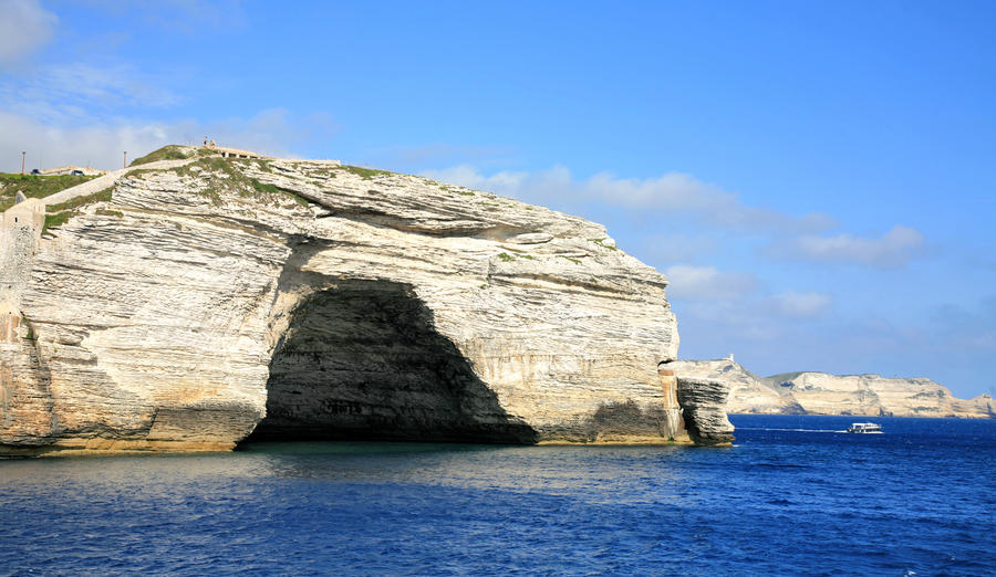 Arch in cliff Bonifacio Corsica France