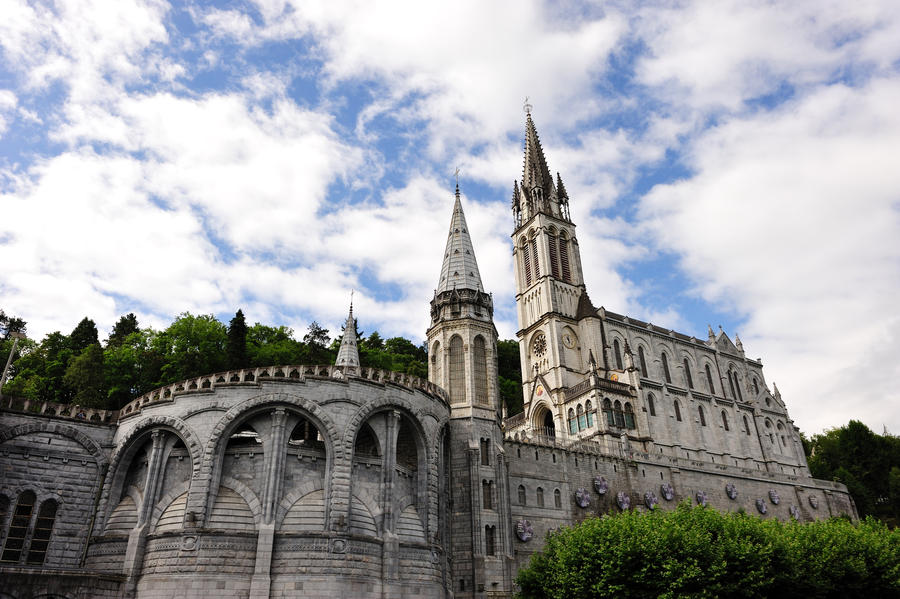 The sanctuary of Lourdes (Pyrenees, France)