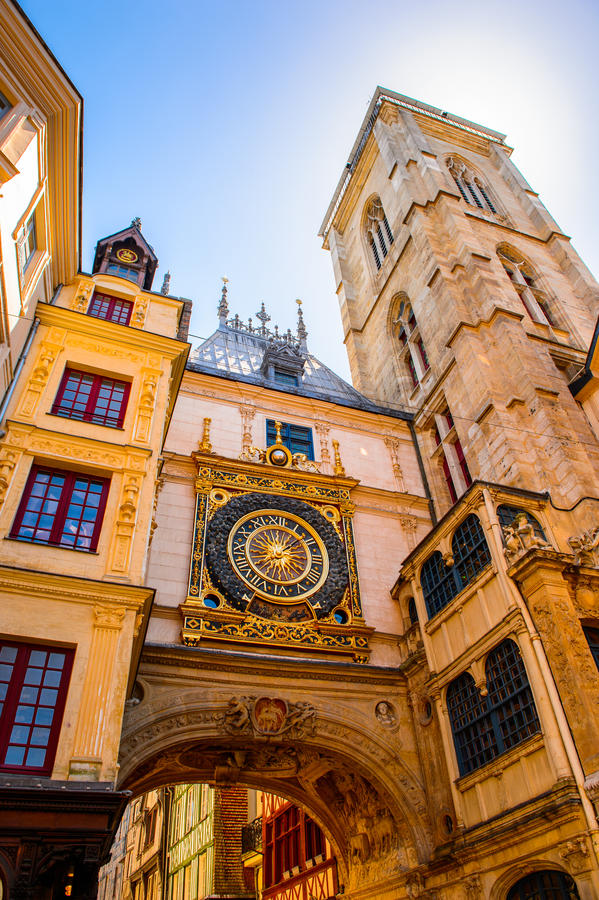 Medieval classical architecture of Rouen, the capital of the region of Upper Normandy and the historic capital city of Normandy