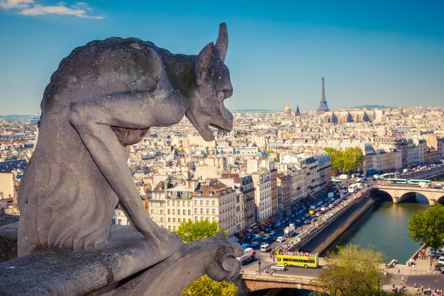 Chimera on Notre Dame Cathedral, Paris, France