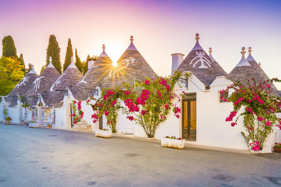 Trulli houses in Alberobello city, Apulia, Italy.
