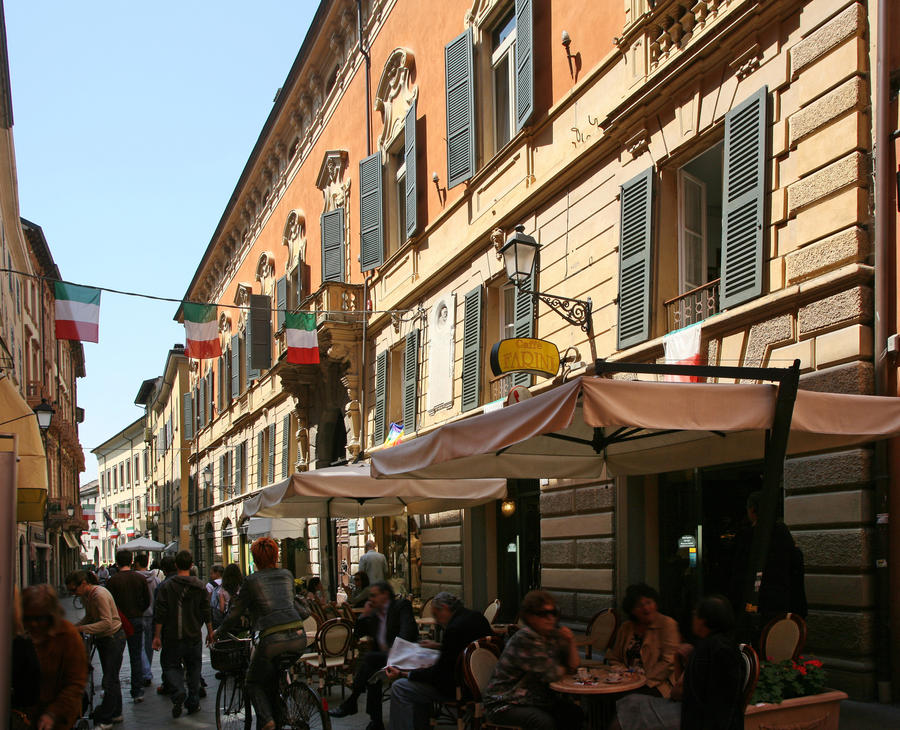 Italien Emilia Romagna Reggio Emilia steet Stab