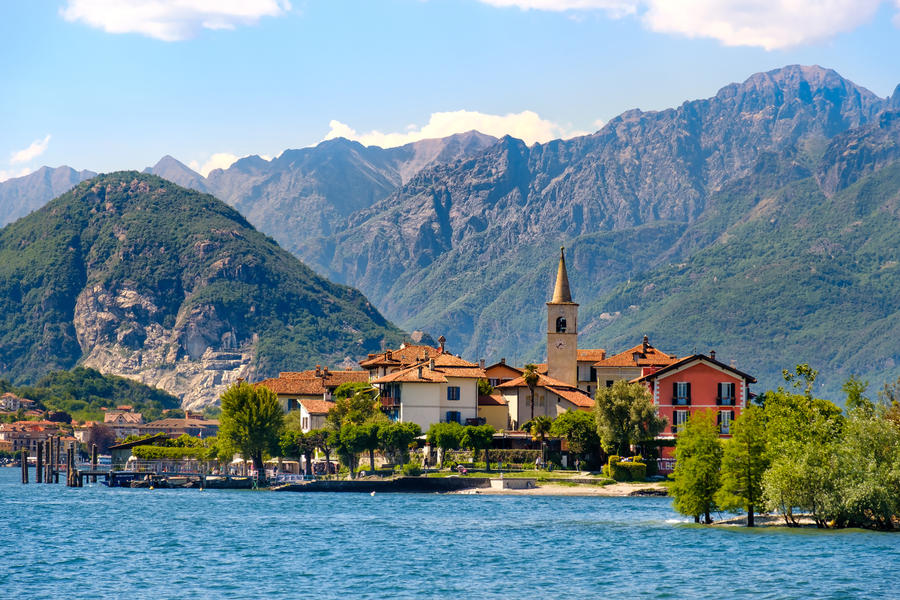 lake maggiore Isola dei Pescatori (Fishermen Island) Stresa village, Piedmont region, Italy