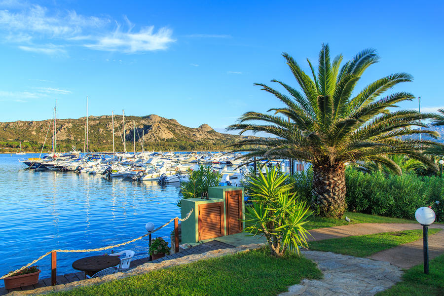 View of a port in Porto Cervo, Sardinia