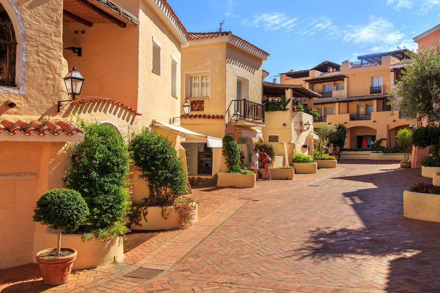 A colorful streets of Porto Cervo, Sardinia