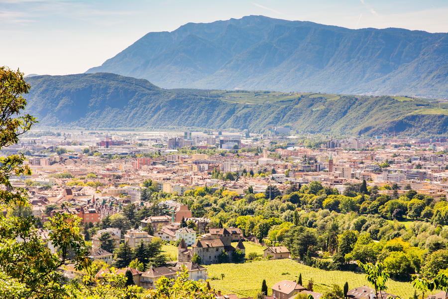 View over the city of Bolzano (Sout Tyrol, Italy)