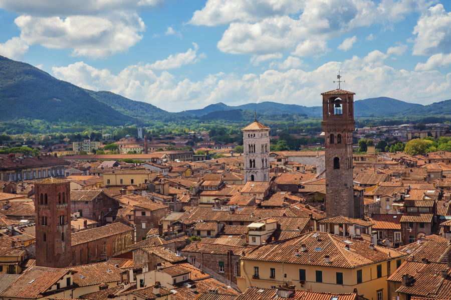 Panorama of Lucca from the Torre Guinigi