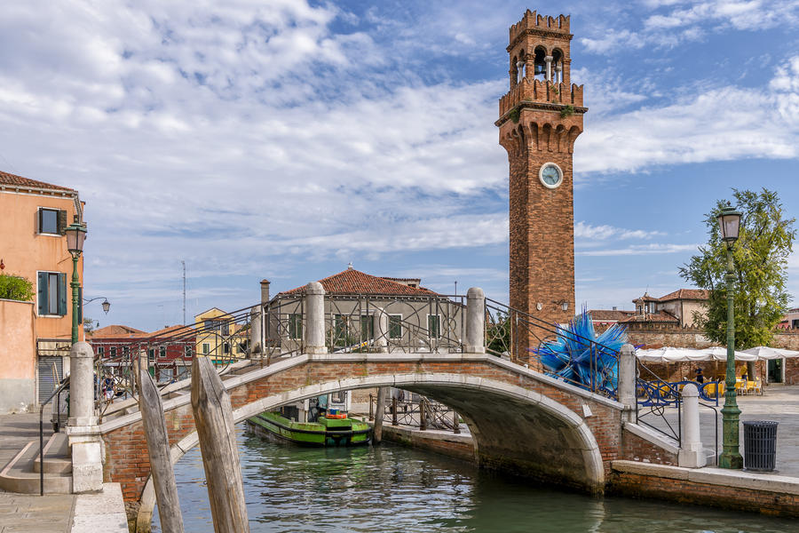 Typical bridge in Murano Island, Venice, Italy