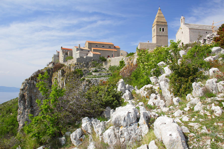 Ancient village of Lubenice on the island of Cres in Croatia
