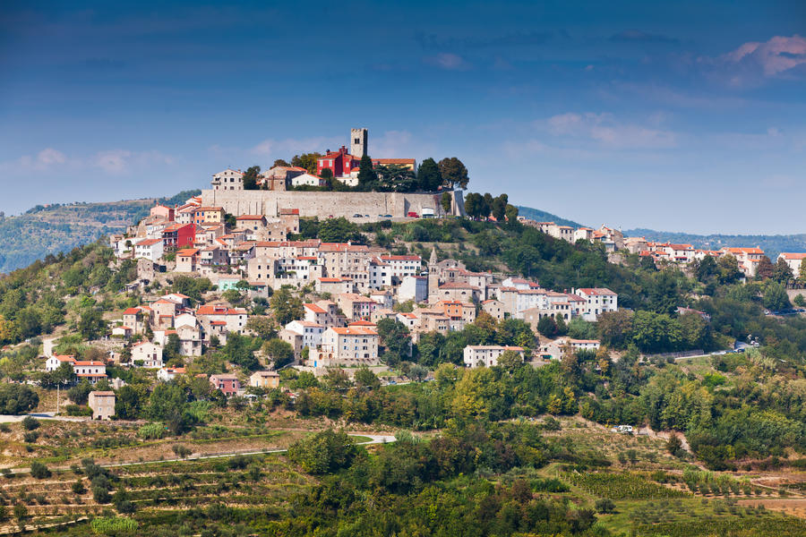 City Motovun on top of the hill on Istria peninsula in Croatia, home to Motovun Film Festival