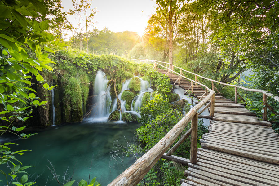 Breathtaking view in the Plitvice Lakes National Park .Croatia