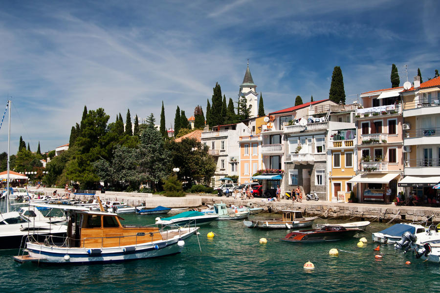 the coast in city Selce - Croatia