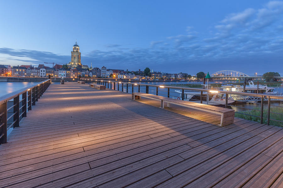 Deventer blue hour cityscape
