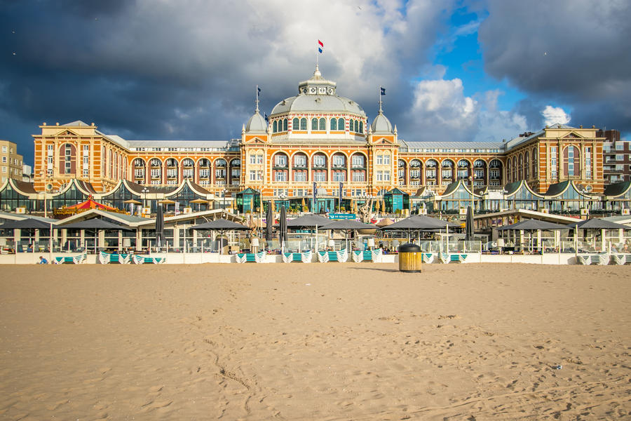 Grand Hotel Kurhaus at the Pier in Scheveningen, beach resort at Den Haag (Netherlands)