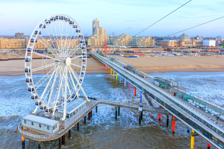 The Ferris Wheel & The Pier at Scheveningen in Netherlands