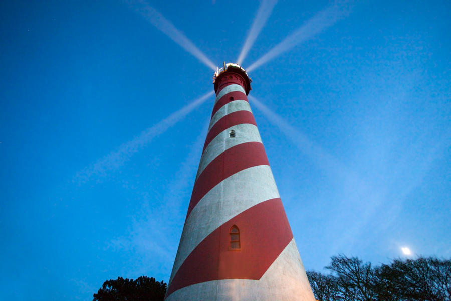 West Schouwen Lighthouse in Netherlands. Haamstede, Zeeland, Netherlands.