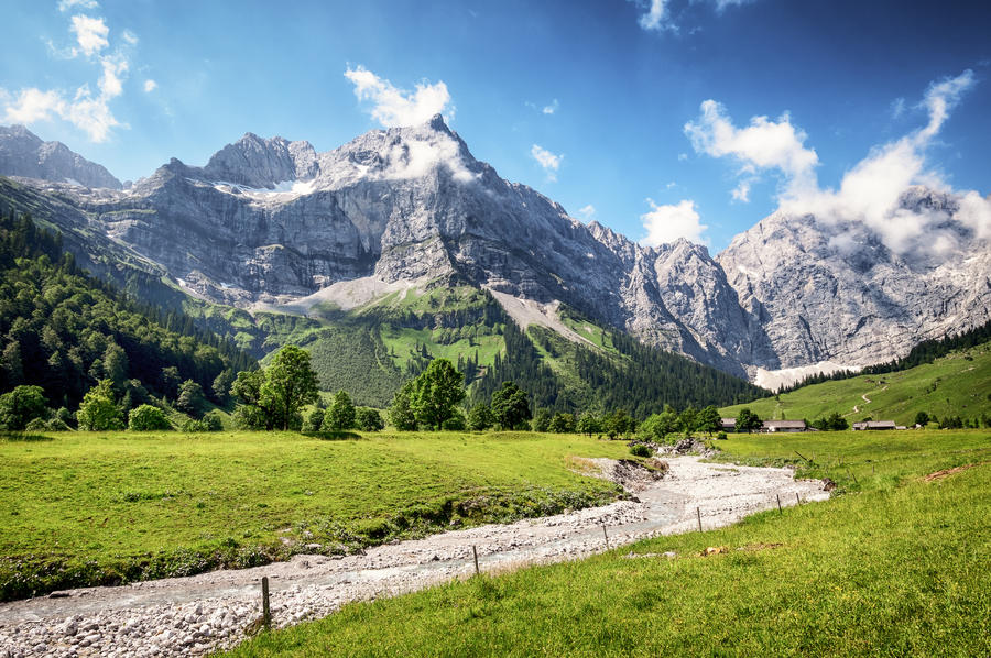 karwendel mountains in austria - european alps