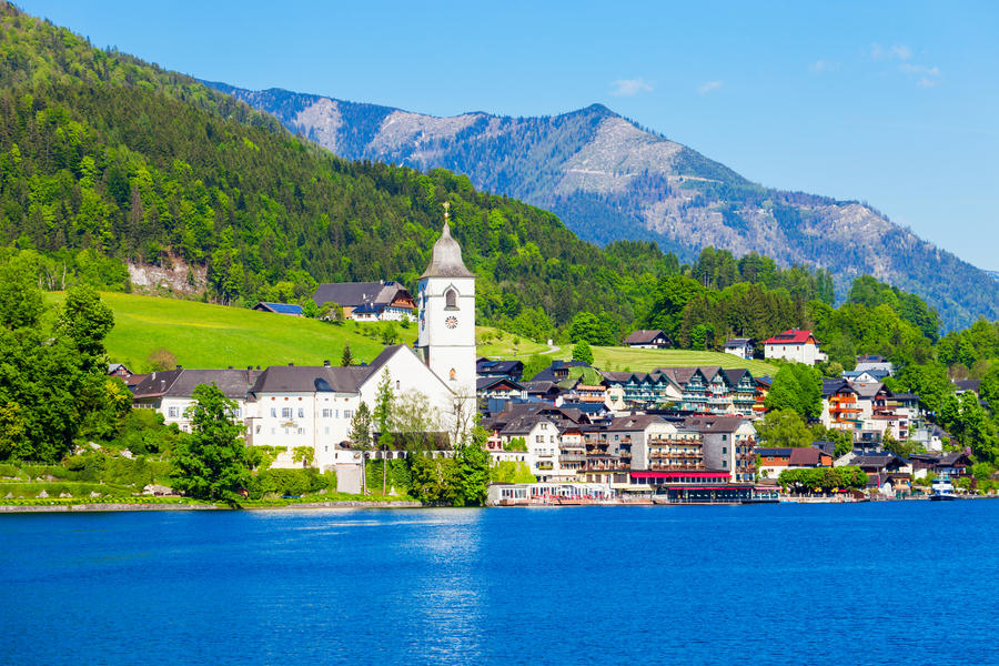 St. Wolfgang catholic church or Pfarrkirchen Wallfahrtskirche in St. Wolfgang im Salzkammergut, Austria