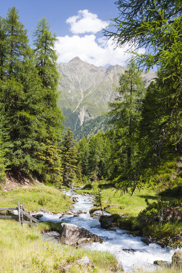 A small river near the Tiefentalalm in the Pitztal, Austria