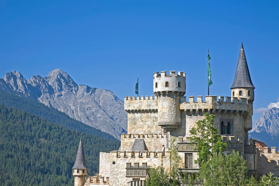 The Playcastle, the copy of a medieval castle in Seefeld in Tirol