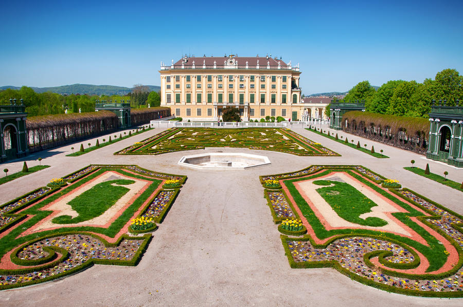 Crown prince privy garden of Schonbrunn Palace in Vienna, Austria
