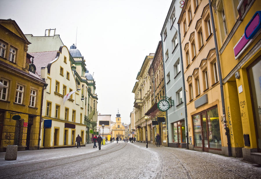 Jelenia Gora in winter time, Poland